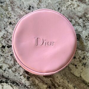 Dior round pink makeup bag